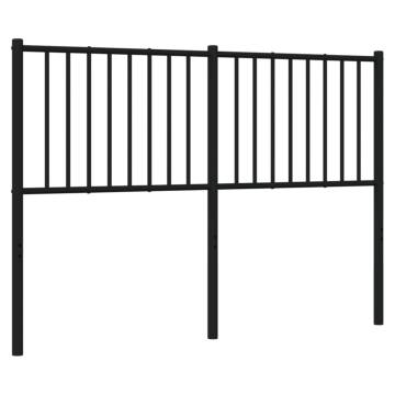 Stylish Black Metal Headboard 135 cm - Robust & Elegant Design