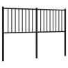 Stylish Black Metal Headboard 135 cm - Robust & Elegant Design