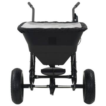 Walk Behind Salt Spreader - Durable PVC & Steel, 45L Capacity