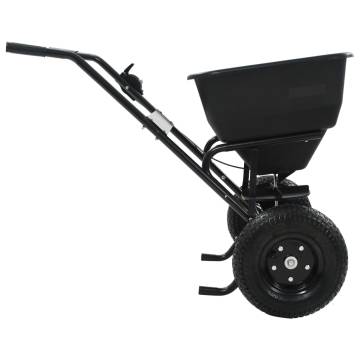 Walk Behind Salt Spreader - Durable PVC & Steel, 45L Capacity