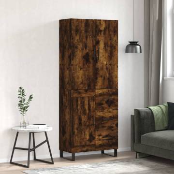 Highboard Smoked Oak - Stylish Storage Solution | HipoMarket