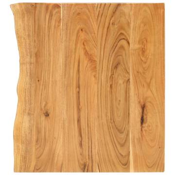 Solid Acacia Wood Bathroom Vanity Top | 80x52 cm