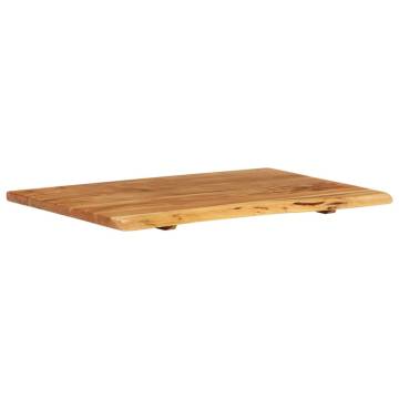 Solid Acacia Wood Bathroom Vanity Top | 80x52 cm