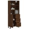 Stylish Highboard Brown Oak - 69.5x34x180 cm | HipoMarket