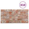 3D Wall Panels - Red Brick Design (10 pcs) | Hipomarket UK