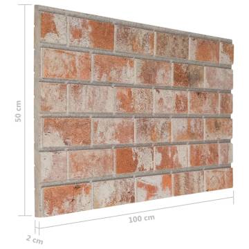 3D Wall Panels - Red Brick Design (10 pcs) | Hipomarket UK