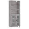 Stylish Highboard Grey Sonoma - Durable Engineered Wood