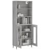 Stylish Highboard Grey Sonoma - Durable Engineered Wood