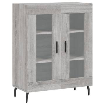 Stylish Highboard Grey Sonoma - Durable Engineered Wood