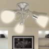 Ceiling Lamp with Glass Shades for 3 E14 Bulbs - Satin Nickel