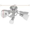 Ceiling Lamp with Glass Shades for 3 E14 Bulbs - Satin Nickel