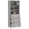 Stylish Highboard Grey Sonoma - Durable Engineered Wood