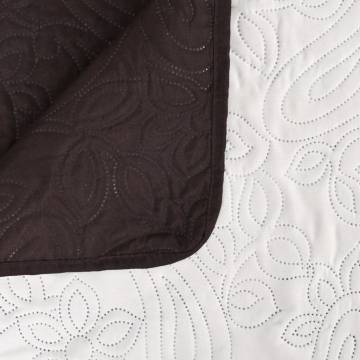 Double-sided Quilted Bedspread 230x260 cm Cream & Brown