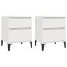 Stylish White Bedside Cabinets - 2 pcs | 40x35x50 cm