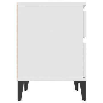 Stylish White Bedside Cabinets - 2 pcs | 40x35x50 cm