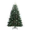 180 cm Artificial Hinged Christmas Tree with 300 LEDs & Balls