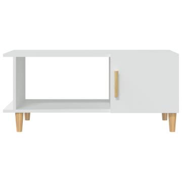 Stylish White Coffee Table 90x50 cm - Engineered Wood