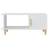 Stylish White Coffee Table 90x50 cm - Engineered Wood