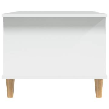 Stylish White Coffee Table 90x50 cm - Engineered Wood