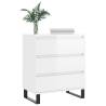 Stylish High Gloss White Sideboard - 60x35x70 cm