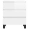 Stylish High Gloss White Sideboard - 60x35x70 cm