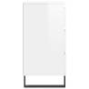 Stylish High Gloss White Sideboard - 60x35x70 cm