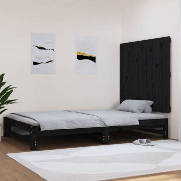 Wall Headboard Black - Solid Pine Wood | Hipomarket UK