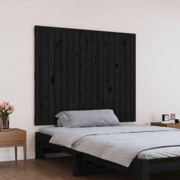 Wall Headboard Black - Solid Pine Wood | Hipomarket UK