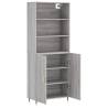 Stylish Highboard Grey Sonoma | 69.5x34x180 cm - Hipomarket