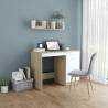 Desk White and Sonoma Oak 100x50x76 cm Engineered Wood Colour white and sonoma oak 