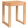 Rustic Bathroom Stool - Solid Walnut Wood | 40x30x46 cm