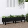 Garden Raised Bed Black 160x30x38 cm - Solid Pine Wood