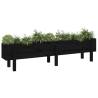 Garden Raised Bed Black 160x30x38 cm - Solid Pine Wood