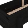 Garden Raised Bed Black 160x30x38 cm - Solid Pine Wood