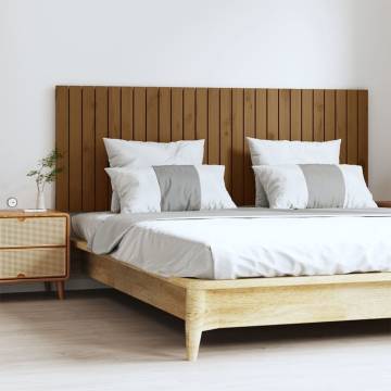 Honey Brown Wall Headboard | Solid Pine Wood 166x3x60 cm