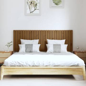 Honey Brown Wall Headboard | Solid Pine Wood 166x3x60 cm