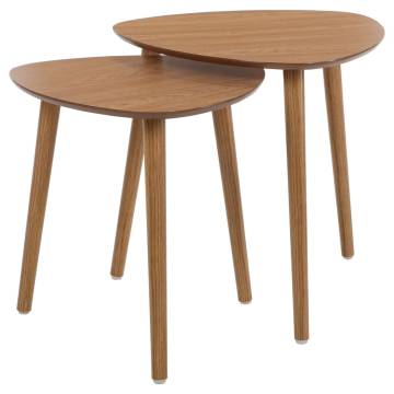 Home&Styling 2 Piece Side Table Set - Natural Style & Durability