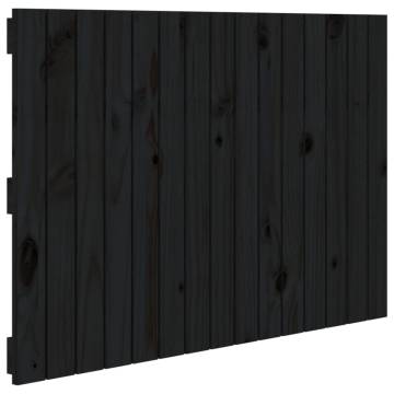 Wall Headboard Black 95.5x3x60 cm - Solid Pine Elegance