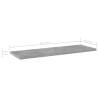 Bookshelf Boards 4 pcs Concrete Grey - Engineered Wood Storage