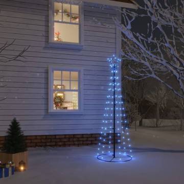 Illuminated Christmas Cone Tree Blue 108 LEDs - 180 cm