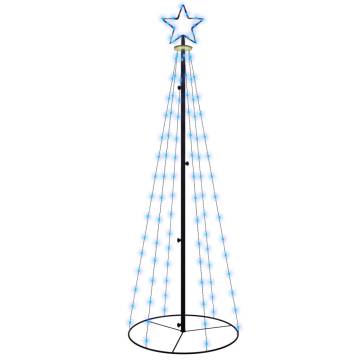 Illuminated Christmas Cone Tree Blue 108 LEDs - 180 cm