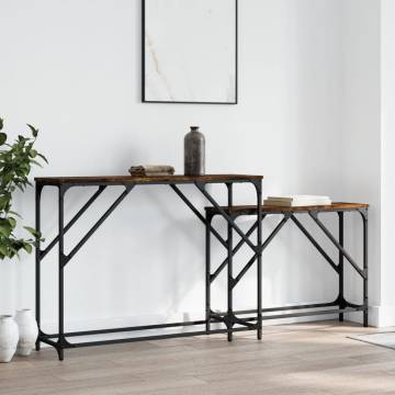 Elegant Nesting Console Tables - Smoked Oak | Hipo Market