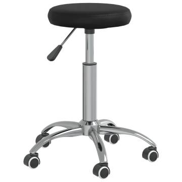 Office Swivel Chair - Black Faux Leather for Home Office