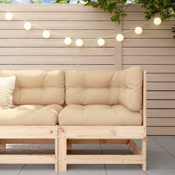 Garden Corner Sofa - Solid Wood Pine | HipoMarket UK