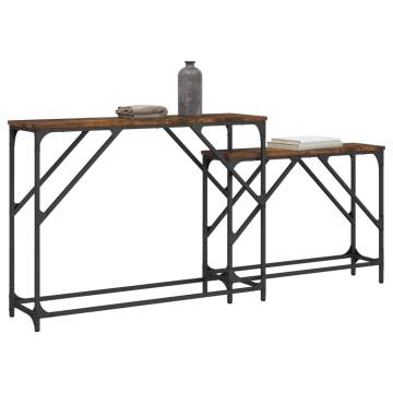 Elegant Nesting Console Tables - Smoked Oak | Hipo Market