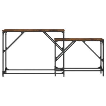 Elegant Nesting Console Tables - Smoked Oak | Hipo Market