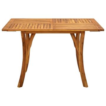 Garden Table 120x120 cm - Solid Acacia Wood | Hipomarket