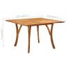 Garden Table 120x120 cm - Solid Acacia Wood | Hipomarket