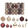 Christmas Baubles 100 pcs Champagne and Brown 3 4 6 cm Colour champagne Quantity in Package 100 