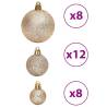 100 pcs Champagne & Brown Christmas Baubles - Shatterproof Decor